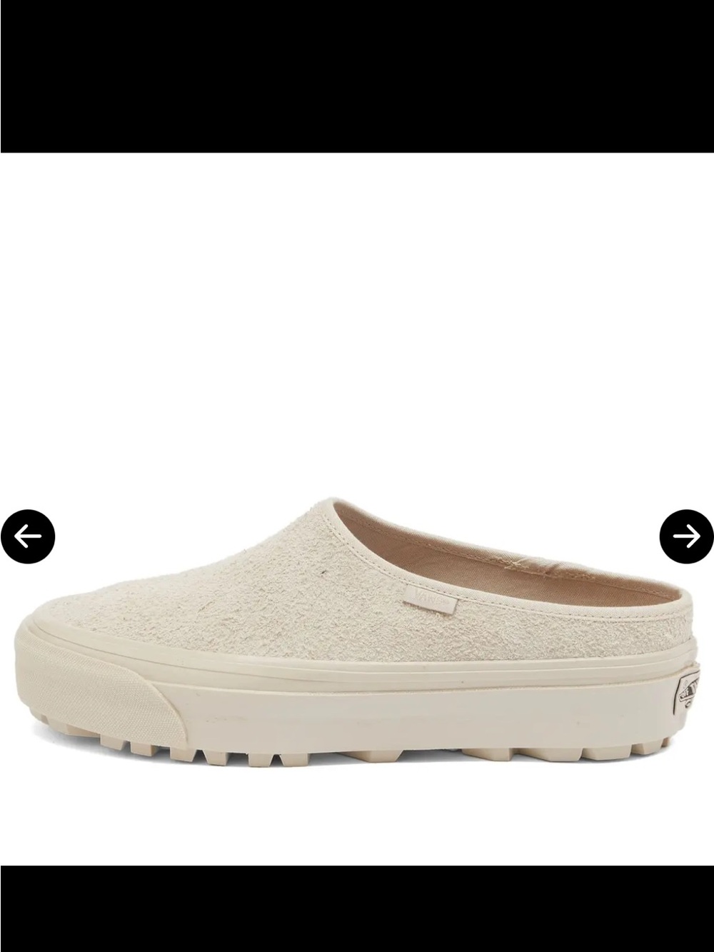 NWT Vans Cream Lx Mule Style 17 Suede Slip-On Mule
